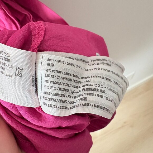 Abercrombie & Fitch Emerson Mini Dress Fuchsia Pink Size Large - Picture 7 of 7